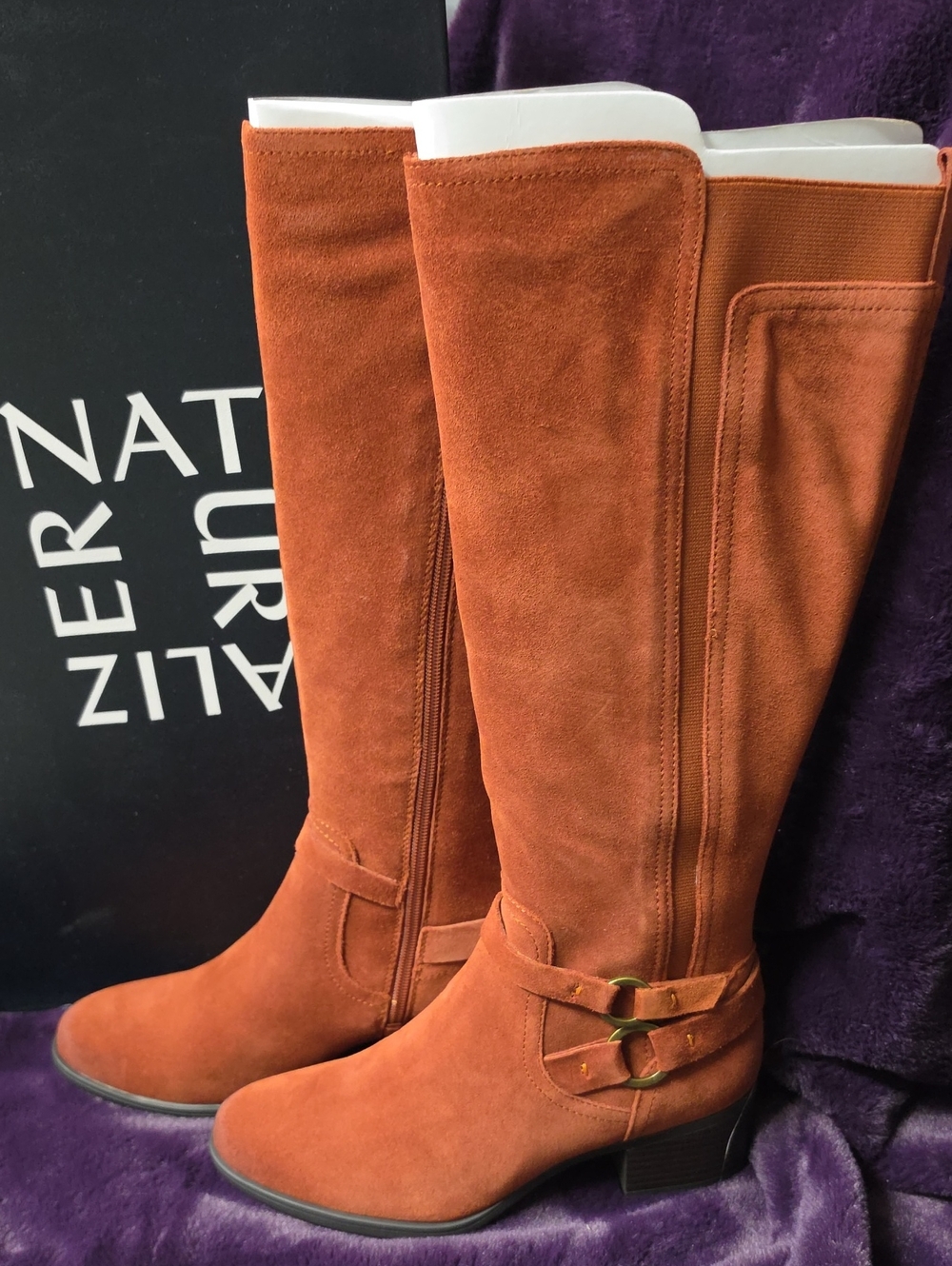 Naturalizer Women's Terracotta Suede Over-the-Knee Boots Sz 8
